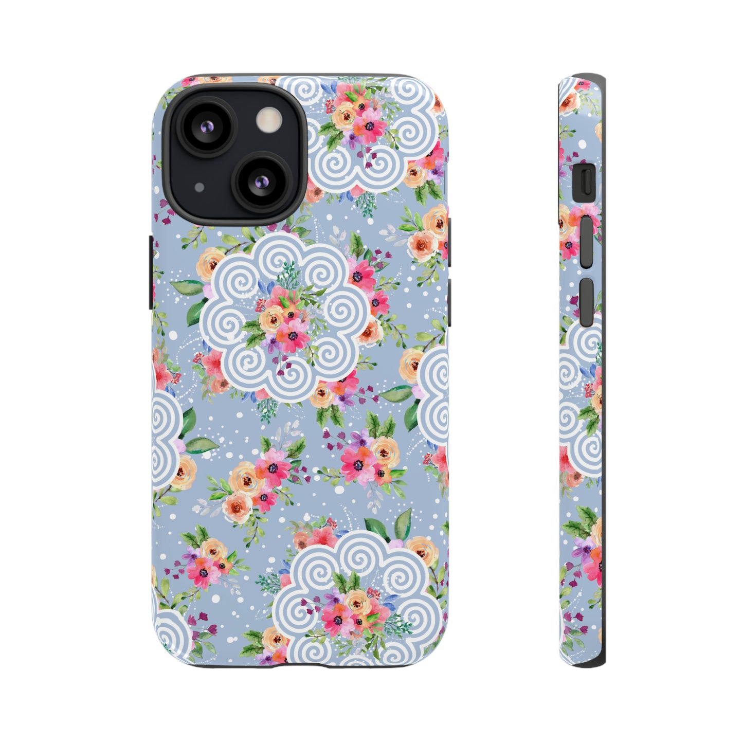 Phone Case - Floral Hmong Inspired Blue