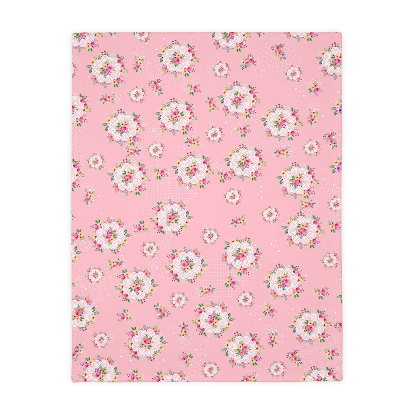 Two-sided print Lixam Minky Floral Blanket