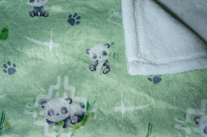 Minky Blanket Panda Hmong Inspired